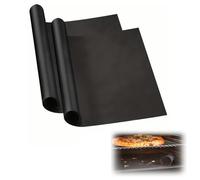 Large Oven Liner,2 Pcs Silicone Baking Mat for Fan Assisted Ovens,Reusable Non-Stick BBQ Grill Mats Oven Liners for Bottom of Oven Range,Most Cookers,Easy to Clean,BPA Free,Washable