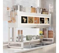 Large Over-The-Sink Dish Drying Rack with Cover, Space-Saving Kitchen Utensil Holder, Ideal for Small Kitchens