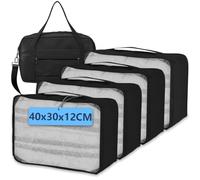 Large Packing Cubes, 5 PCS Travel Essentials include 4 Same Size Packing Cubes for Suitcases and 1 PCS 20L Ryanair Cabin Bag 40x20x25
