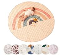Large Padded Play Mat 150 cm - Extra Thick 1.5 cm Soft Playmat for Newborns in a Stylish Unisex Design - Baby Play Mat with Non-Slip Backing for Crawling, Soft Play & Tummy Time - Machine Washable