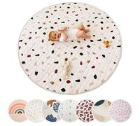 Large Padded Play Mat 150 cm - Extra Thick 1.5 cm Soft Playmat for Newborns in a Stylish Unisex Design - Baby Play Mat with Non-Slip Backing for Crawling, Soft Play & Tummy Time - Machine Washable