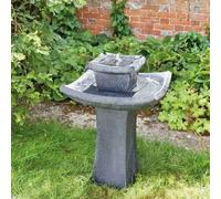Pagoda Fountain Water Feature Smart Solar Garden Oriental Birdbath 1170529
