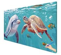 Large Paint by Numbers for Adults 100x40cm Ocean Paint by Numbers Kits for Children Beginner Hobbies for Adults Women DIY Animals Acrylic Oil Paintings Kits Without Frame Gifts for Women Decor K-58