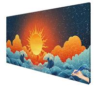 Large Paint by Numbers for Adults 180x70cm Landscape Paint by Numbers Kits for Children Beginner Hobbies for Adults Women DIY Abstract Acrylic Oil Paintings Kits for Gifts for Women Room Decor K-04