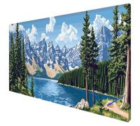 Large Paint by Numbers for Adults 180x70cm Landscape Paint by Numbers Kits for Children Beginner Hobbies for Adults Women DIY Forest Acrylic Oil Paintings Kits Without Frame Gifts for Women Decor F-83
