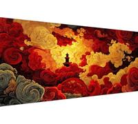 Large Paint by Numbers for Adults Architecture Paint by Numbers Kits Cloud DIY Colorful Oil Paintings Arts with Accessories, Hobbies for Adults Women for Home Wall Decor (with Frame) 24x48 in G-9186