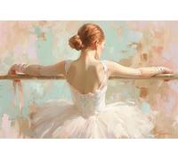Large Paint by Numbers for Adults Ballet Paint by Numbers Kits girl Paint by Numbers for Adults Beginner, DIY Painting with Paint Brushes and Acrylic Pigment, Hobbies for Adults Crafts 90x60cm