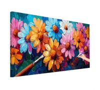 Large Paint by Numbers for Adults Flowers 70x30cm, Colorful Paint by Numbers Kits, DIY Adult Crafts for Beginner, Canvas Oil Painting Kit for Kids, Hobbies for Adults Women, Autumn Decor Room U-92