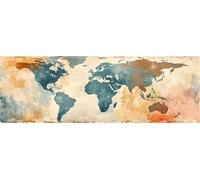 Large Paint by Numbers for Adults Map Paint by Numbers Kits World Map Paint by Numbers for Adults Beginner, DIY Painting with Paintbrushes and Acrylic Pigment, Hobbies for Adults Crafts 40x120cm