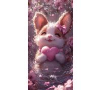 Large Paint by Numbers for Adults Rabbit, DIY Canvas Oil Painting for Adults and Beginners, Animal Painting by Numbers with Acrylic Pigment and Brush for Room Decor Gifts 36x72in Without Frame F1-954
