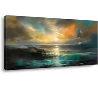 Large Paint by Numbers for Adults Sunset Paint by Numbers Kits Landscape Paint by Numbers for Adults Beginner, DIY Painting with Paintbrushes and Acrylic Pigment, Hobbies for Adults Crafts 50x100cm