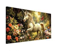 Large Paint by Numbers for Adults Unicorn 180x80cm, Flowers Paint by Numbers Kits, DIY Adult Crafts for Beginner, Canvas Oil Painting Kit for Kids, Hobbies for Adults Women, Autumn Decor Room U-83