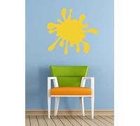 Large Paint Splat Decorative Vinyl Wall Art Sticker Decal Mural. Home, Wall Decor, Mirror, Window, Car. Colour Blocking (40cm Wide x 36.2cm high, Red)
