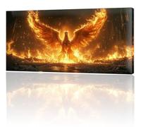 Large Painting by Numbers for Adults, Animal Phoenix Paint by Numbers for Children Kits, Without Frame DIY Canvas Oil Painting Gifts, Adult Crafts with 3- Paint Brushes, Home Decor 35x70cm w-208