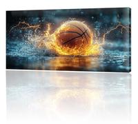 Large Painting by Numbers for Adults, Basketball Fire Paint by Numbers for Children Kits, Without Frame DIY Canvas Oil Painting Gifts, Adult Crafts With 3- Paint Brushes, Home Decor 70x140cm w-494