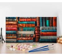 Large Painting by Numbers for Adults Book Paint by Numbers for Children Knowledge, DIY Hobbies for Adults Crafts, Canvas Oil Paintings Arts for Home Wall Decor, Gifts Without Frame 70x140cm 6-B090