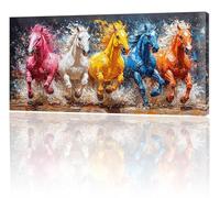 Large Painting by Numbers for Adults, Color Horse Paint by Numbers for Children Kits, Without Frame DIY Canvas Oil Painting, Adult Crafts With Paint Brushes Acrylic Pigment, Home Decor 90x180cm w-72