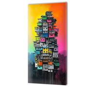 Large Painting by Numbers for Adults, Color Houses Paint by Numbers for Children Kits, Without Frame DIY Canvas Oil Painting, Adult Crafts With Paint Brushes Acrylic Pigment, Home Decor 50x100cm w-21