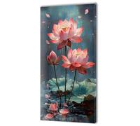 Large Painting by Numbers for Adults, Dream Lotus Paint by Numbers for Children Kits, Without Frame DIY Canvas Oil Painting, Adult Crafts with Paint Brushes Acrylic Pigment, Home Decor 90x180cm w-673
