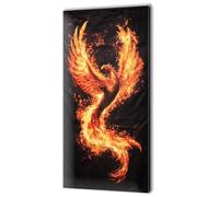 Large Painting by Numbers for Adults, Fire Phoenix Animal Paint by Numbers for Children Kits, Without Frame DIY Canvas Oil Painting Gifts, Adult Crafts with 3- Paint Brushes, Home Decor 25x50cm w-523