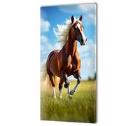 Large Painting by Numbers for Adults, Grassland Horse Paint by Numbers for Children Kits, Without Frame DIY Canvas Oil Painting Gifts, Adult Crafts With 3- Paint Brushes, Home Decor 70x140cm w-83