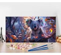 Large Painting by Numbers for Adults Koala Paint by Numbers for Children Tree, DIY Hobbies for Adults Crafts, Canvas Oil Paintings Arts for Home Wall Decor Crafts, Gifts Without Frame 80x160cm P-QK57