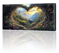 Large Painting by Numbers for Adults, Love Forest Paint by Numbers for Children Kits, Without Frame DIY Canvas Oil Painting, Adult Crafts With Paint Brushes Acrylic Pigment, Home Decor 50x100cm w-12