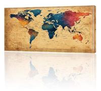 Large Painting by Numbers for Adults, World Map Paint by Numbers for Children Kits, Without Frame DIY Canvas Oil Painting, Adult Crafts with Paint Brushes Acrylic Pigment, Home Decor 90x180cm w-808