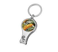 Large Palm Leaves in Green Orange Yellow Nail Clippers Toenail Clipper Cutters Professional Nail Trimmer Nail Cuticle Cutter for Women Men