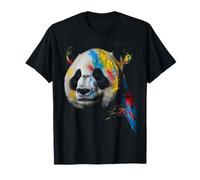 Large Panda Colourful Animal Panda Bear Zoo Art Panda T-Shirt