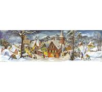 Large Panoramic Advents 213 x 65cm glitter & translucent windows Free post in UK