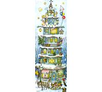 Large Panoramic Advents 213 x 65cm glitter & translucent windows Free post in UK