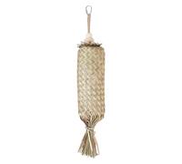 Large Parrot Toys, Palm Leaf Nibbling Accessory, Material: Palm Leaf/Grass/Sorghum/Corn Husk, Bird Cage Chewing Game, Teeth Cleaning Pendant, Entertaining Plays Station, For Conures, Cockatiels