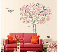 Large Pastel Tree Butterflies Bird Baby Room Livingroom Sticker Wall Home Decor Decoration Room Decals Wall Art Wallpaper. Beautiful Room Decoration. Wall Mural Art Deco.