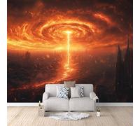 Large Pattern Wallpaper Murals Cloud Lightning, Mural Wallpaper Non-Woven Doomsday World 250X175Cm Decoration Modern Photomurals Living Room Bedroom Kids Room Background Easy to Install