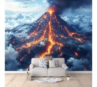 Large Pattern Wallpaper Murals Volcano Eruption, Mural 3D Modern Nature 150X105Cm Quick DIY Creative Poster Modern Photomurals Giant Backdrop Bedroom Living Room Kids Room