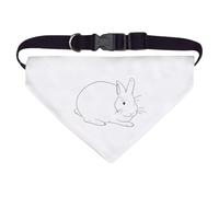 Large 'Peace Bunny - Minimalist Rabbit Art' Dog/Cat/Pet Bandana (PD00065702)