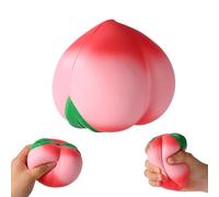 Large Peach Squishy Toy, 10x9cm/3.94x3.54in Realistic Peach Shape Squeeze Ball Soft Fruit Slow Rising Squishy Fidget Gadget for Adults