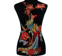 Large Peacock Applique Embroidery Lace Cord Fabric Patches Scrapbooking Sew on Decorative Dress 1 Piece