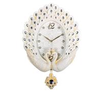 Large Peacock Clock Wall Decor Silent Movement Non-Ticking Wall Clocks Creative Personality Modern Art Decorative Wall Clocks For Living Room Decor,B,A