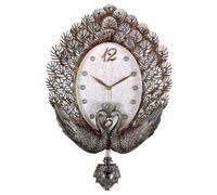 Large Peacock Clock Wall Decor Silent Movement Non-Ticking Wall Clocks Creative Personality Modern Art Decorative Wall Clocks For Living Room Decor,B,A