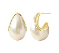 Large Pearl Earrings Vintage Chunky Pearl Drop Earrings Teardrop Big Pearls Statement Wedding Bridal Jewelry for Women