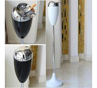 Large Pedestal Ashtray with Lid for Patio, Tall Outdoor Ash Collector for Cigarette Butt Disposal, Commercial Metal Smokers