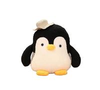 Large Peg Dolls Cute Penguin Stuffed Animal With Hat And Scarf Penguins Toys Christmas Penguin Soft Body Pillow Plushies Room For Girls And Boy Christmas Birthdays Straw Hat Twins Dolls (Black, L)