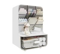 Large Pen Organiser Rack - Multi Compartment Writing Instrument Stand, Spacious Stationery Storage Box | Tabletop Holder for Artist Teachers, Craft Room Supply Exhibition, Study Writer Organisation