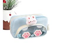 Large Pencil Bag | Animal Design Stationery Storage with Zipper | Cosmetic Organizer Bag | for Boys Girls Students Women Men Adult Highlighters Erasers Ruler, blue, Se référer à la description, Refer