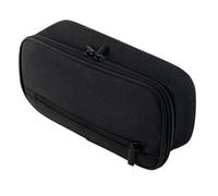 Large Pencil Case Aesthetic, Multifunctional Pencil Bag for School Office, Big Capacity Oxford Fabric Pencil Pouch with Triple Zip Organiser, Expandable Stationery Storage for Uni Work Travel (Black)