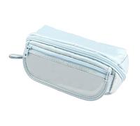 Large Pencil Case, Big Capacity Pen Case, Simple Pen Bag, Stationery Organizer 9-Layer Storage, Desk Aesthetic Pencil Pouch Expandable for Teenagers School Office Makeup (Blue)
