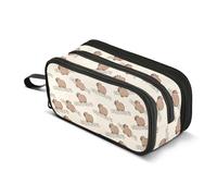 Large Pencil Case, Big Capacity Pencil Bag Pen Pouch Holder 3 Compartments, Capybara Word School Office Supplies Stationery Makeup Bag Storage Organizer for Students Girls Boys Women Men