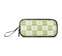 Large Pencil Case, Big Capacity Pencil Bag Pen Pouch Holder 3 Compartments, Cute Frog School Office Supplies Stationery Makeup Bag Storage Organizer for Students Girls Boys Women